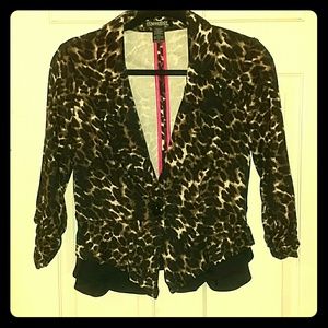 Leopard print blazer