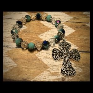 Crystal Cross Bracelet