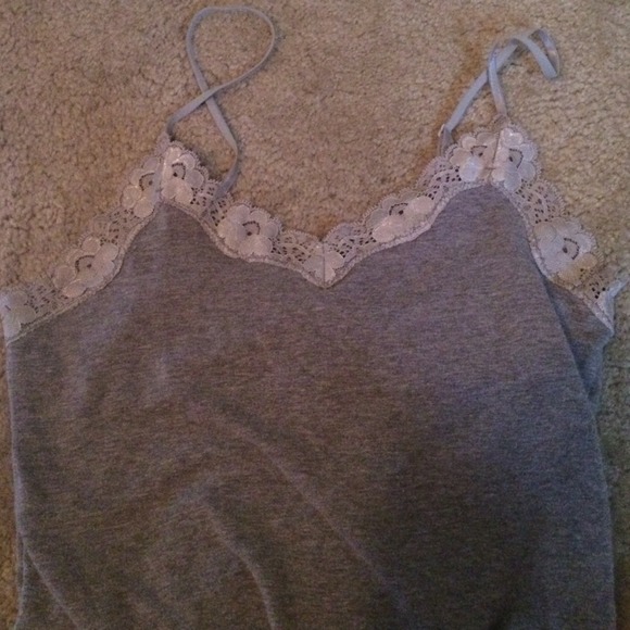 Grey Tank with Lace