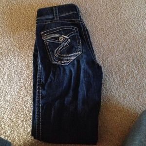 Silver jean Capri