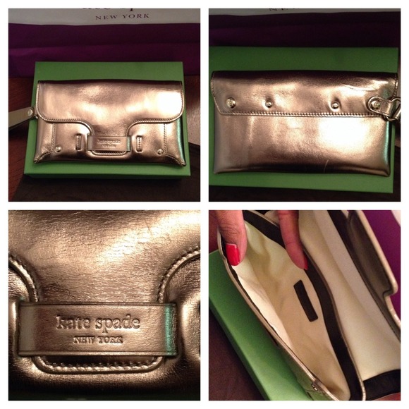 Kate Spade Metallic Gold Clutch - Picture 2 of 4