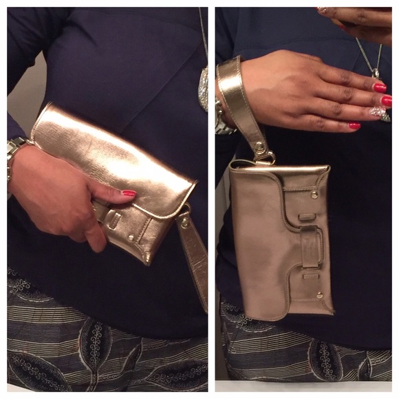 Kate Spade Metallic Gold Clutch - Picture 4 of 4