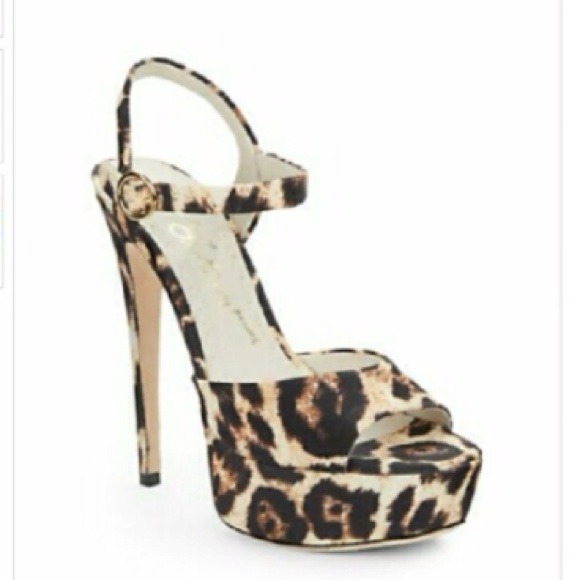Alice and Olivia cheetah platform sandals