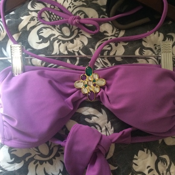 Purple bikini top