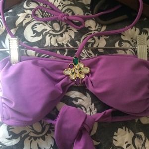 Purple bikini top