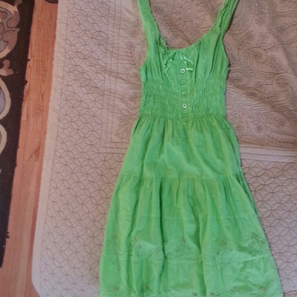 Green Mexican style dress