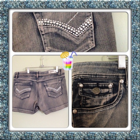Richcow Denim - NWT DENIM SHORTS WITH RHINESTONE STUD DESIGN