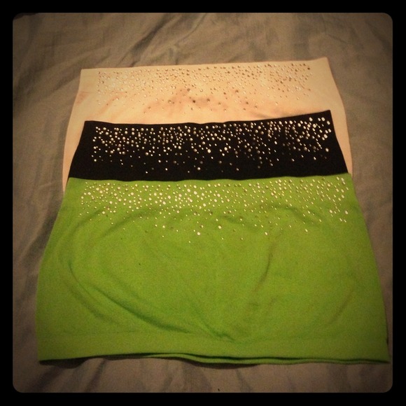 Set of 3 tube tops, can sell separately.