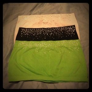 Set of 3 tube tops, can sell separately.