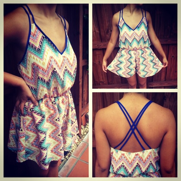 Dresses & Skirts - Aztec Print Romper💙Final price!