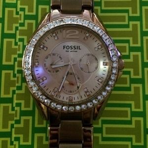 Rose Gold Fossil Watch