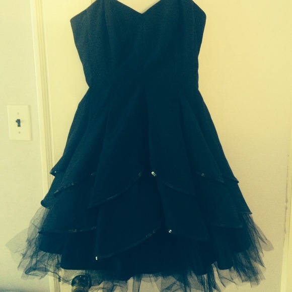 Black Dress with Sequin Detail