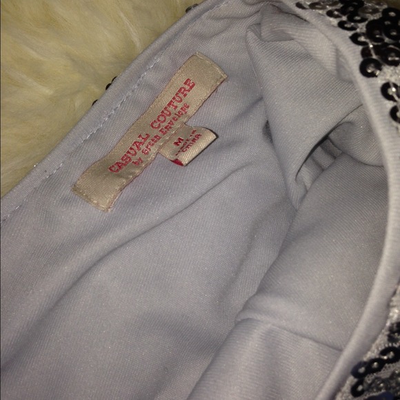 SOLD Casual couture Neimans size m peplum sequin - Picture 2 of 3