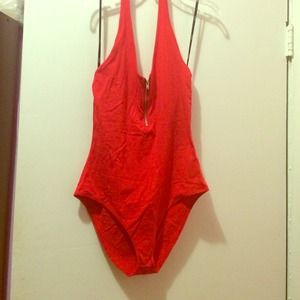 Red Halter Bodysuit