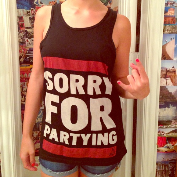 Jac Vanek "Sorry for Partying" Tank 🎉 Never worn.