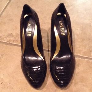 Ralph Lauren black high heals -size 7