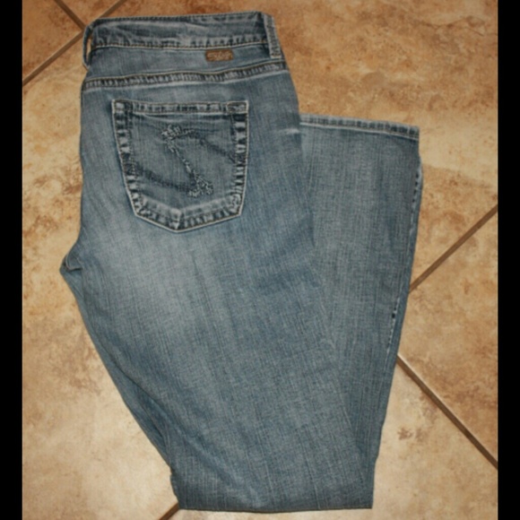 SOLD LOCALLY Silver Flare Leg Jeans - Picture 2 of 4