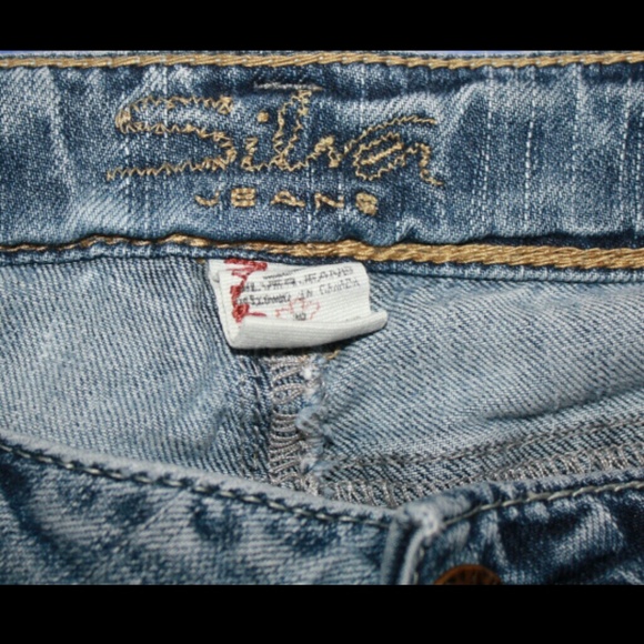 SOLD LOCALLY Silver Flare Leg Jeans - Picture 4 of 4