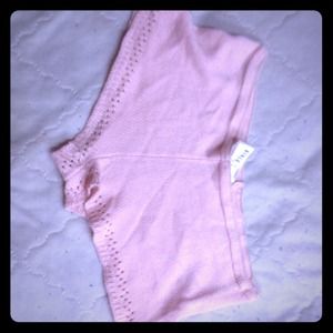 Pink knit dance shorts