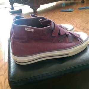 Purple high-top Vans