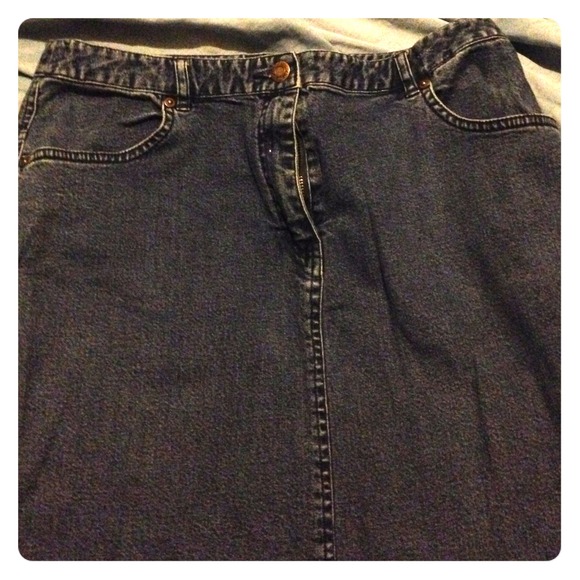 Long soft denim skirt