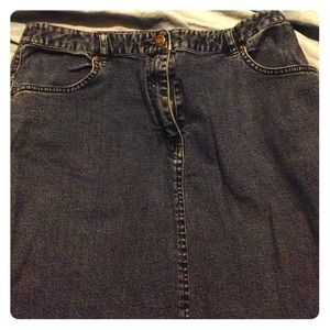 Long soft denim skirt