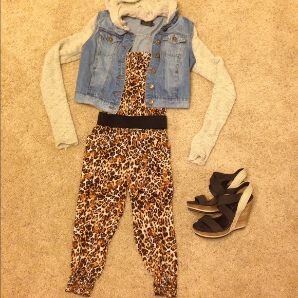 Strapless Cheetah Print Romper