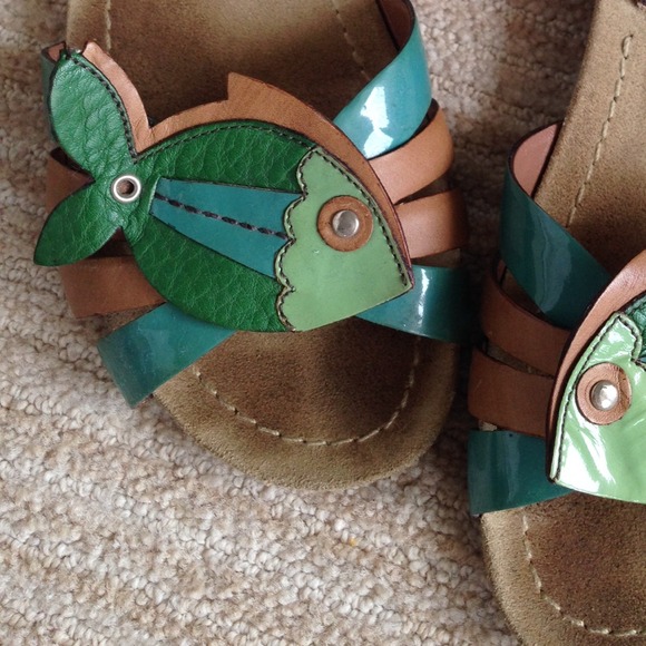 Prada Leather Fish Pattern Sandals - Picture 3 of 3