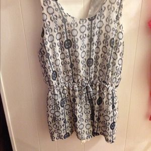Zara ikat pattern romper  Xs super cute for summer