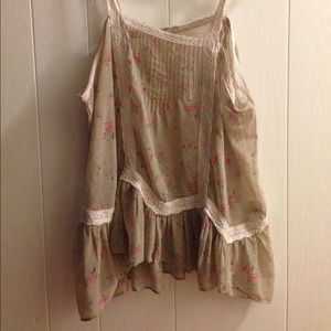 Free people flower lace blouse s small petite
