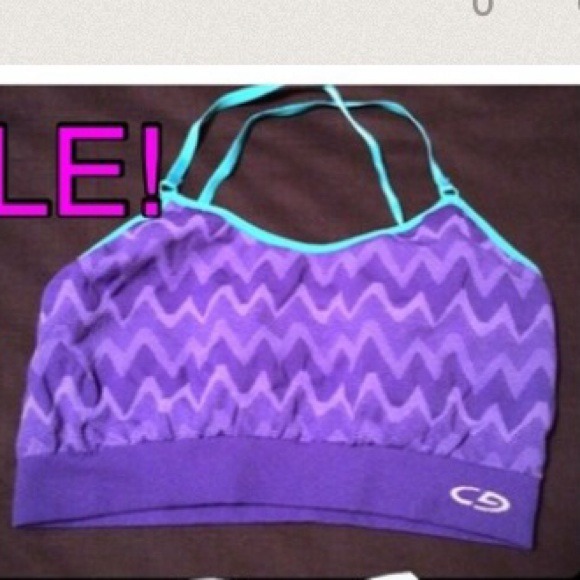 Purple Chevron Champion Sports Bra