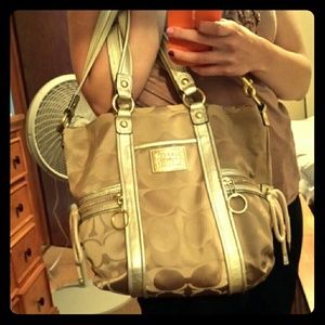 Gorgeous gold Coach Poppy