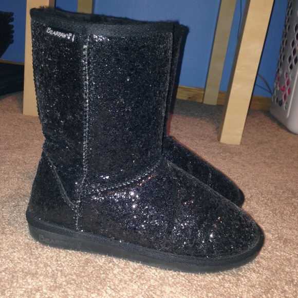 Black Bearpaw Glitter Boots