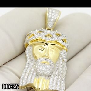 New Jesus face head with free chain