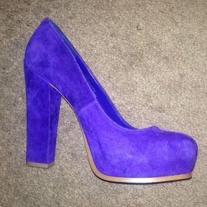 Purple Suede Heels