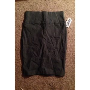 Dark Grey Pencil Skirt