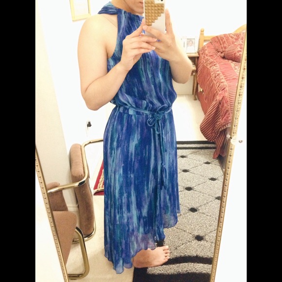 Blue Hi-Lo Dress