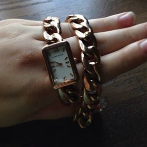 Anne Klein Chain Wrap Watch