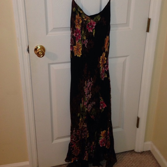 Strapless sequined dress