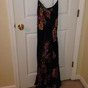 Strapless sequined dress