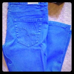 Royal blue skinny jeans!