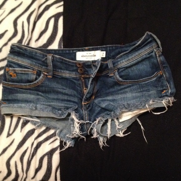 Abercrombie blue jean shorts