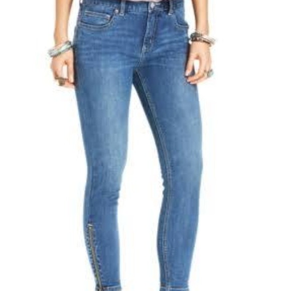 Free People crop jean with ankle zipper