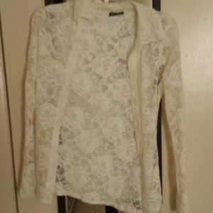 Cream lace top