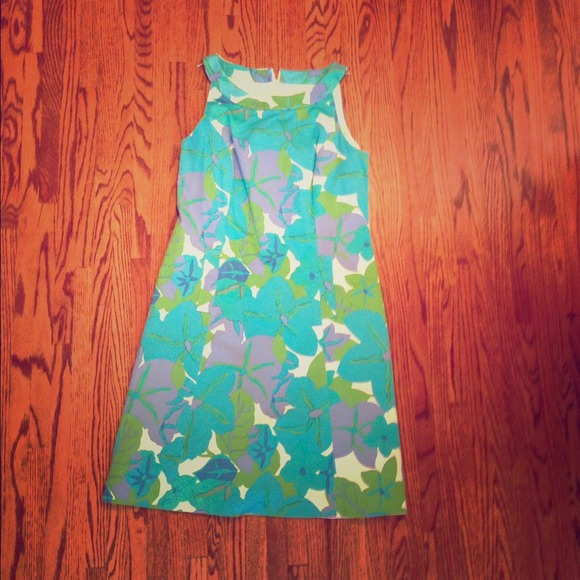 ☀️🌀Blue/Green/Purple Floral Sheath Dress🌀☀️