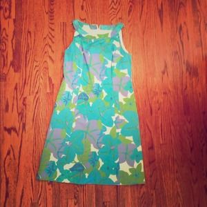 ☀️🌀Blue/Green/Purple Floral Sheath Dress🌀☀️