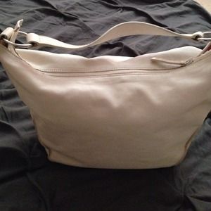 Furla cream leather medium hobo bag