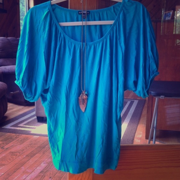 Express turquoise blouse
