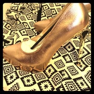 Glamified pumps Bronze metallic