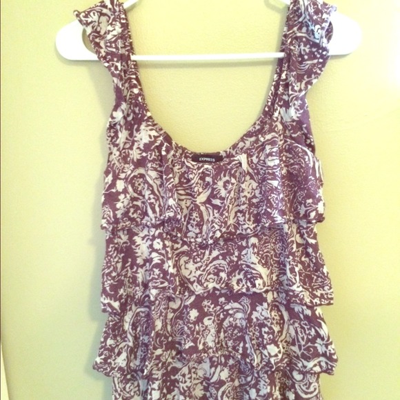Express ruffle tank top
